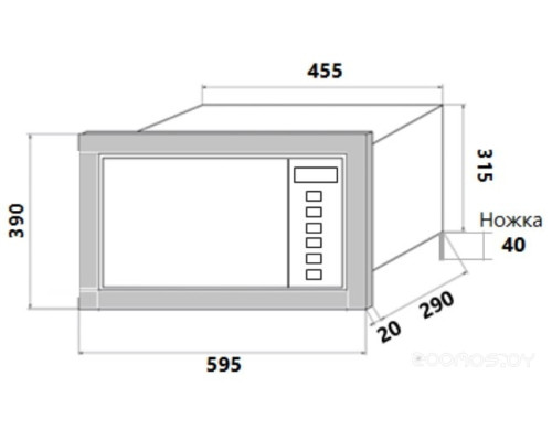 Микроволновая печь HOMSair MOB205GB