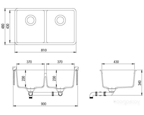 AquaSanita Arca SQA 200 601 W black metallic