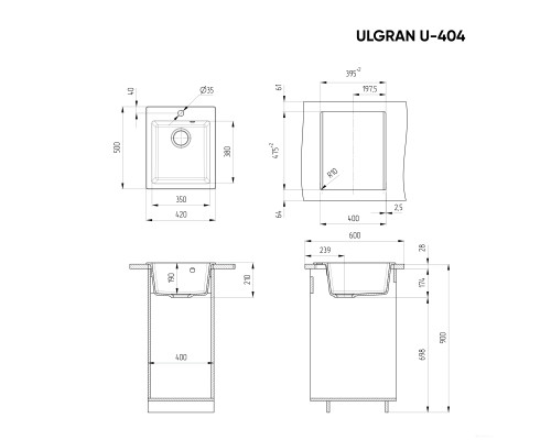 Ulgran U-404 343 (антрацит)