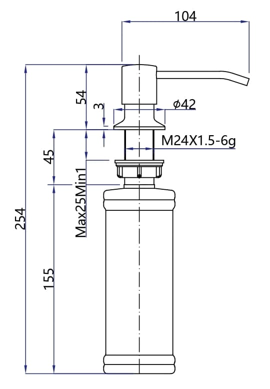 Дозатор GRANFEST QUARZ Круглый Z-5001 белый