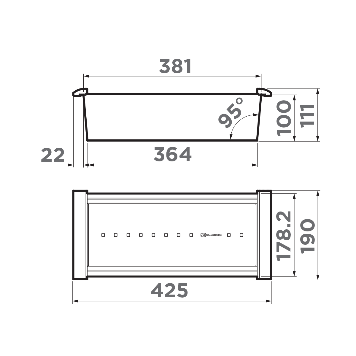 Коландер для мойки Omoikiri CO-02 GB графит