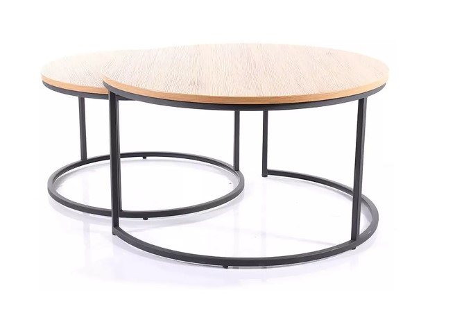 Комплект SIGNAL ATLANTA II (2 стола журнальных) дуб/черный