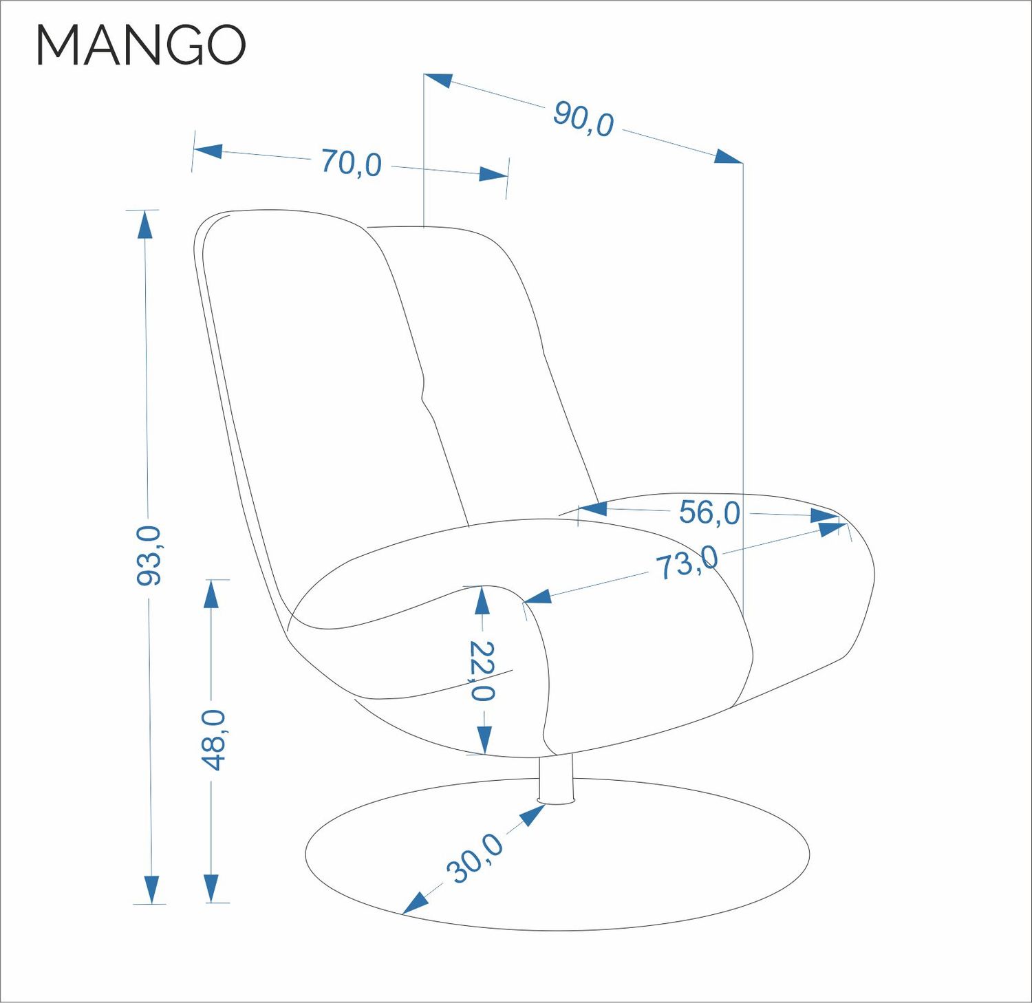 Кресло HALMAR MANGO темно-бежевый/черный
