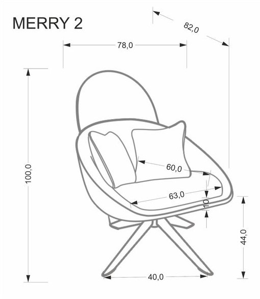 Кресло HALMAR MERRY 2 кремовый