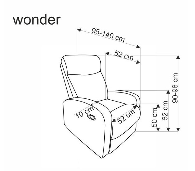 Кресло HALMAR WONDER раскладное, бежевый