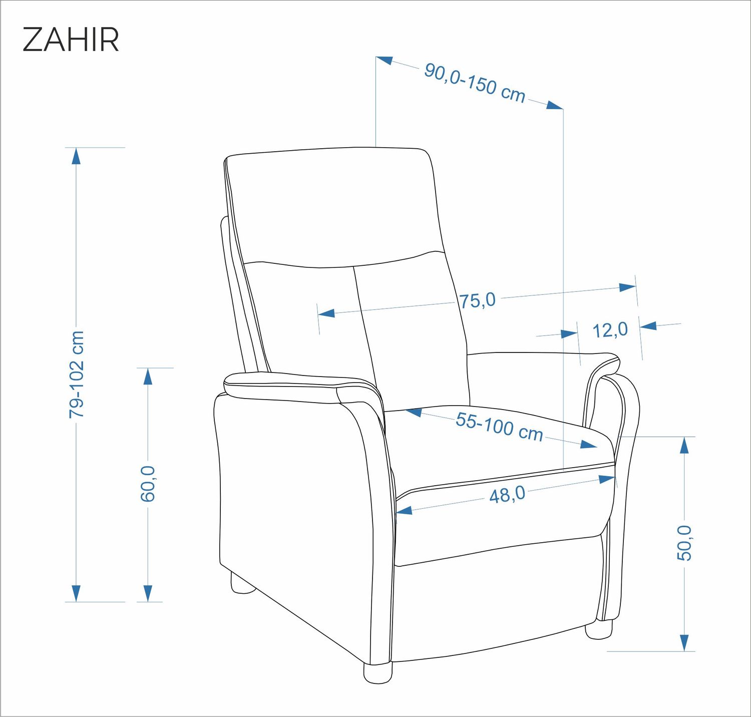Кресло HALMAR ZAHIR раскладное, бежевый