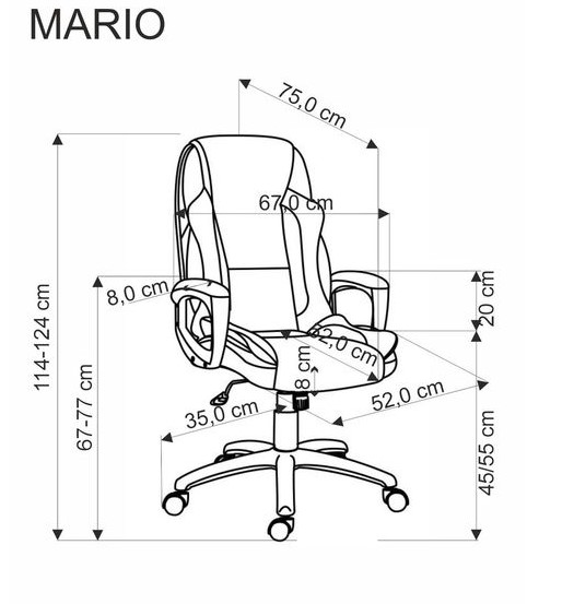 Кресло компьютерное HALMAR MARIO черный