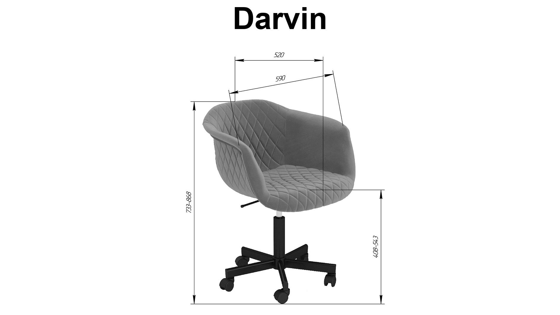Кресло компьютерное Sheffilton Darvin tvel06 (тк. velutto 06)