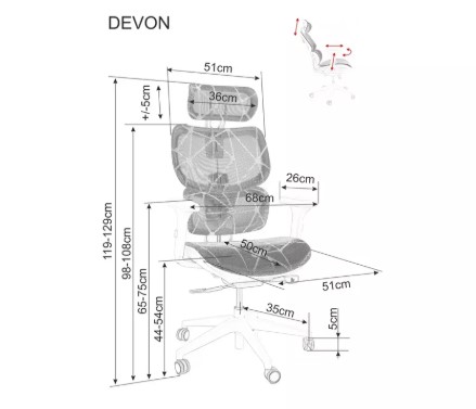 Кресло компьютерное SIGNAL DEVON черный