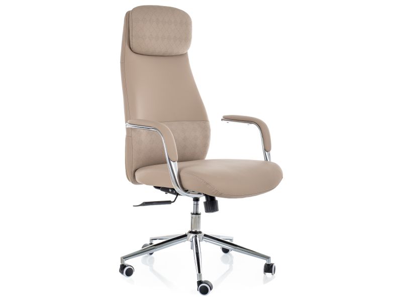 Кресло компьютерное SIGNAL Q-05 бежевый/хром