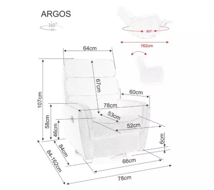 Кресло SIGNAL ARGOS Raven 30 раскладное, темно-бежевый