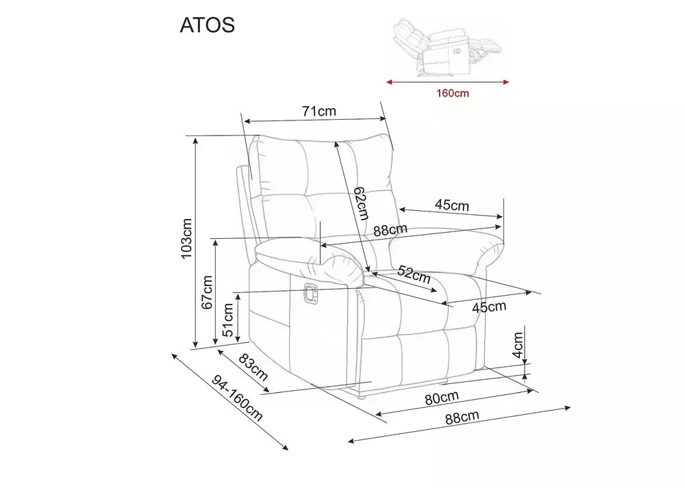Кресло SIGNAL ATOS Raven 45 раскладное, капучино