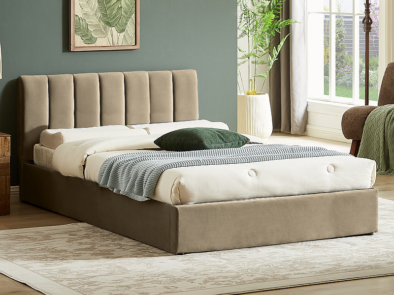 Кровать SIGNAL MONTREAL Velvet Bluvel 28 бежевый, 140/200