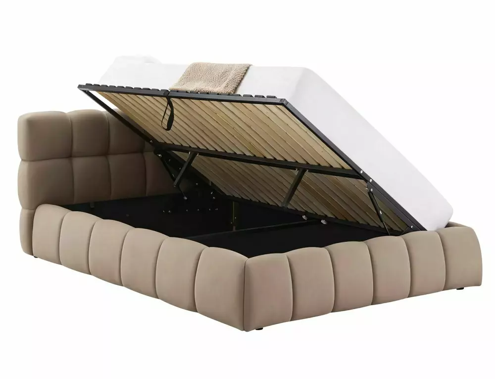 Кровать SIGNAL PARMA Velvet Bluvel 40 темно-бежевый 140/200