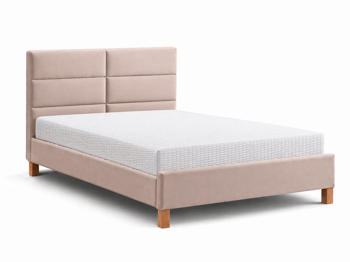 Кровать SIGNAL SIERRA Velvet Bluvel 28 бежевый/дуб, 120/200