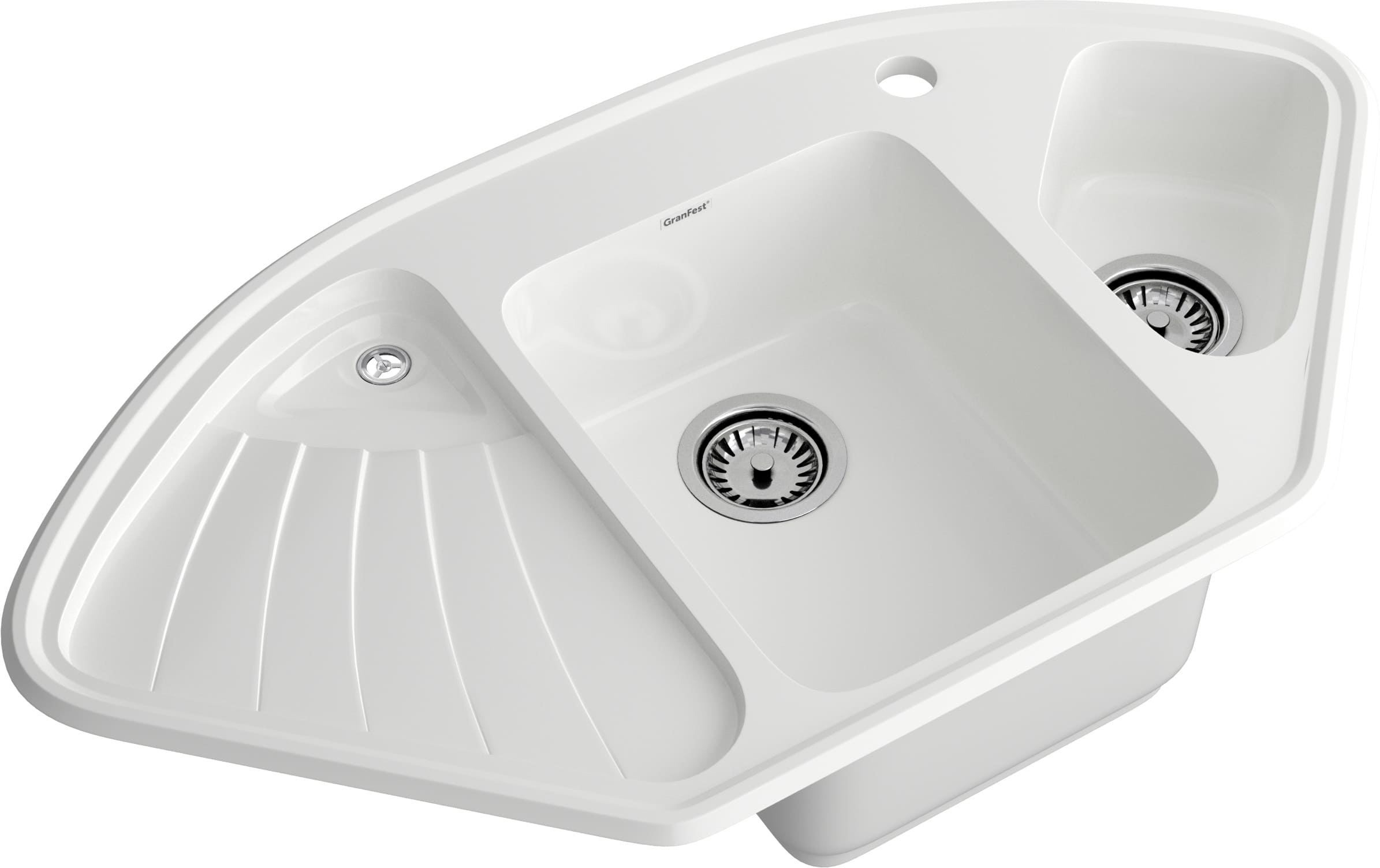 Кухонная мойка GRANFEST CORNER C-1040E иней