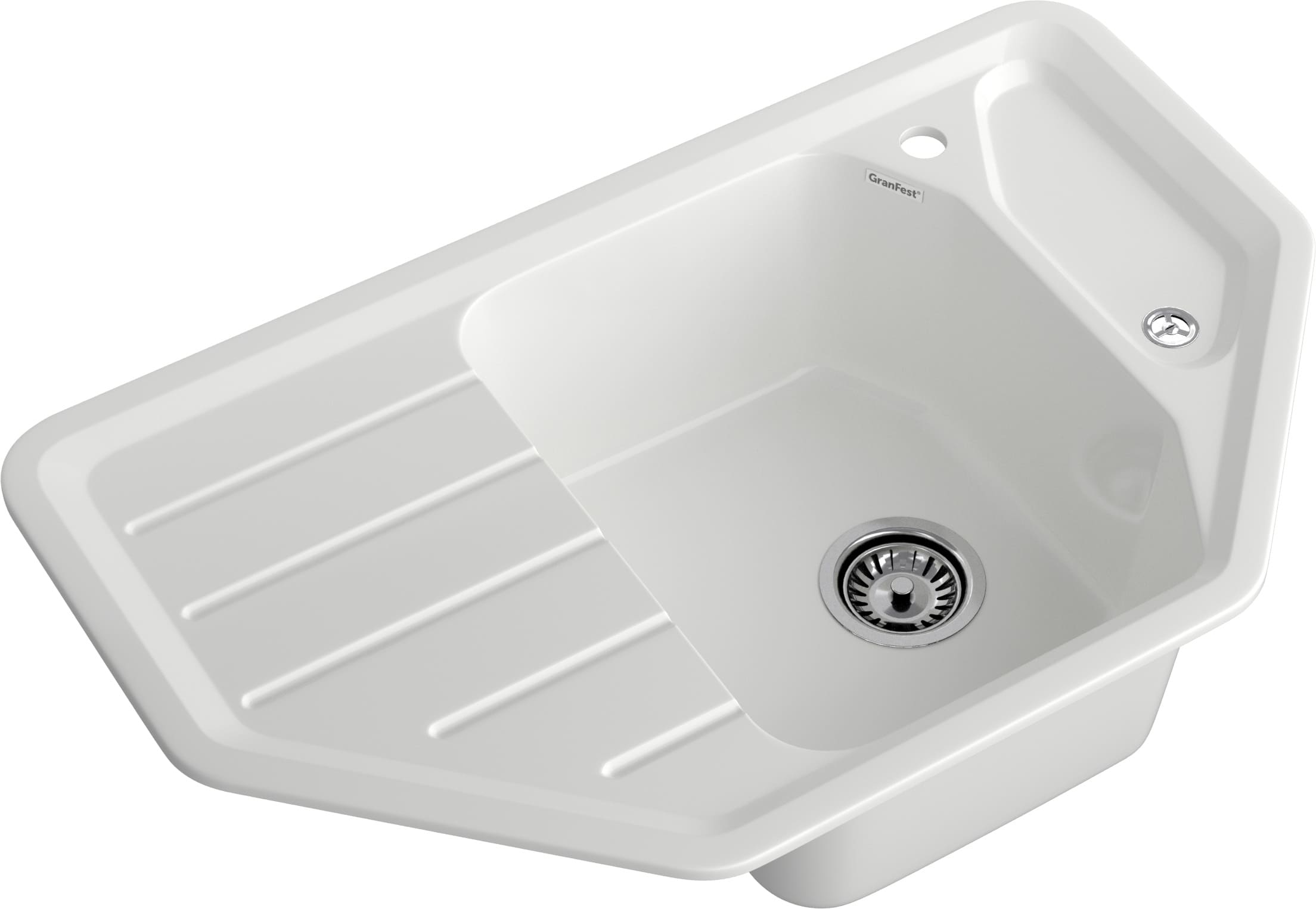 Кухонная мойка GRANFEST CORNER C-800E иней