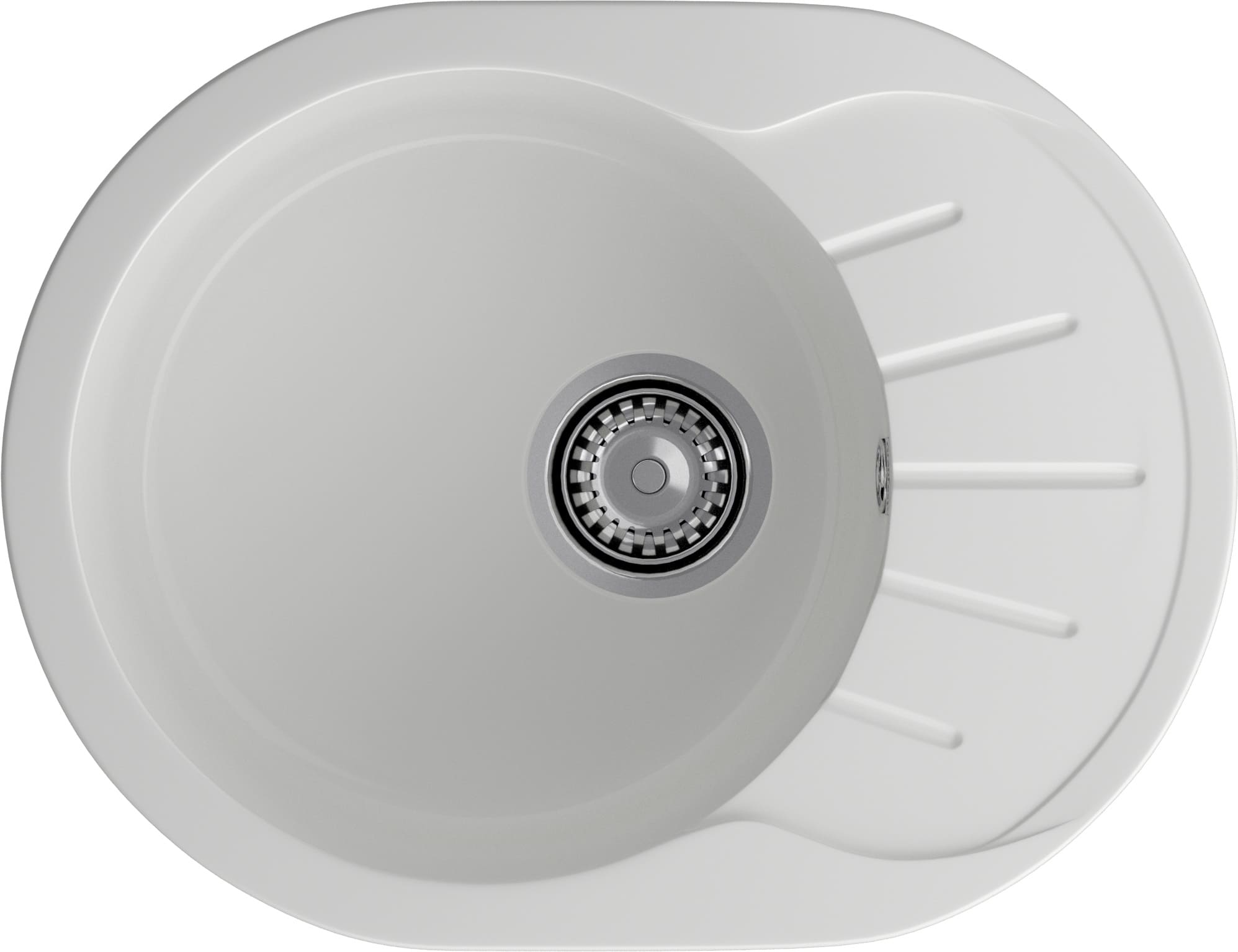 Кухонная мойка GRANFEST RONDO R-580L иней