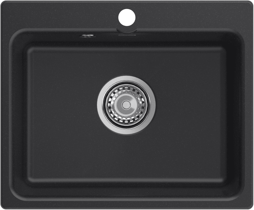 Кухонная мойка GRANFEST SMART SM-520 черный + сифон