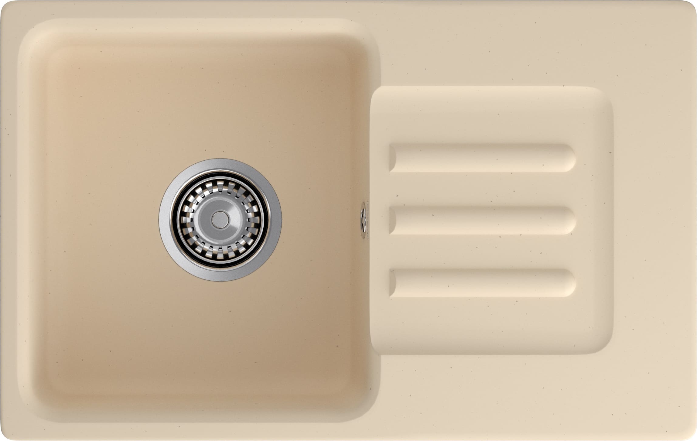 Кухонная мойка GRANFEST SMART SM-680L бежевый + сифон