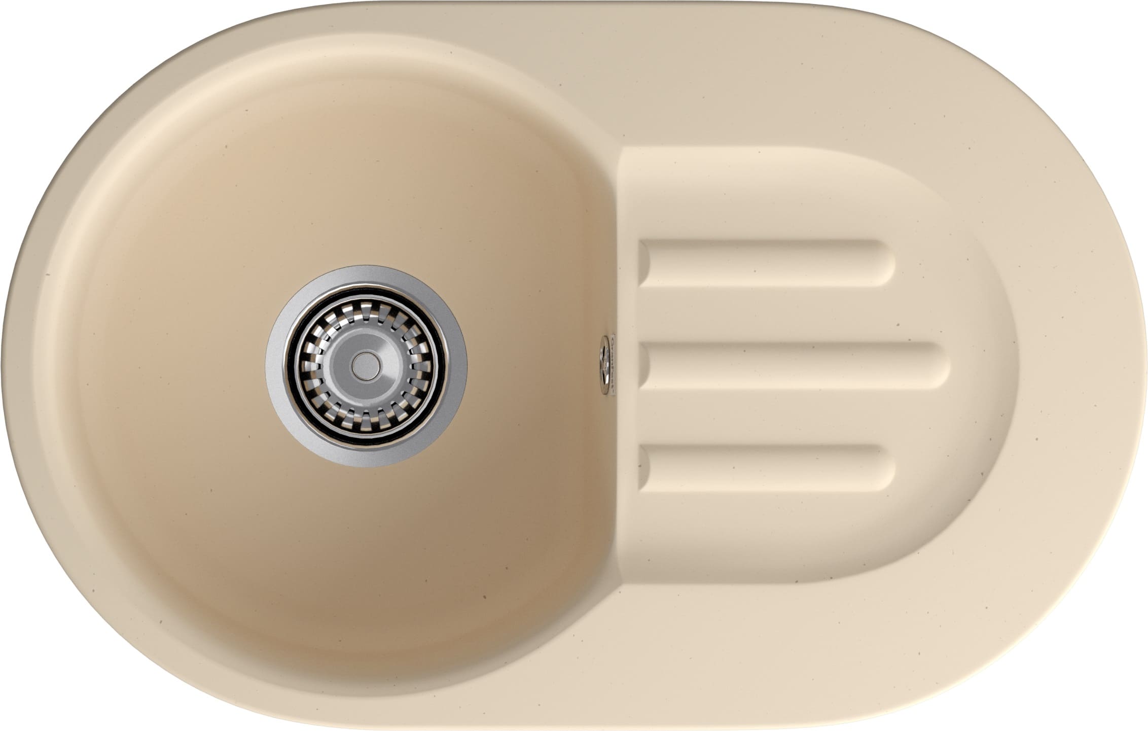 Кухонная мойка GRANFEST SMART SM-685L бежевый + сифон
