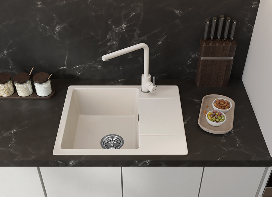 Кухонная мойка GRANFEST URBAN UR-258L белый