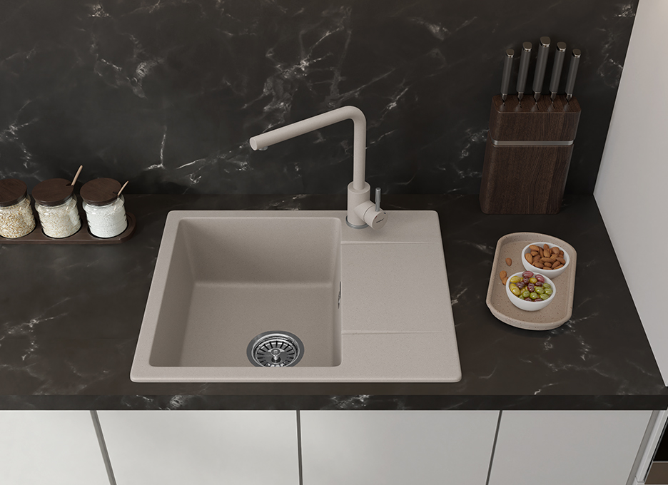 Кухонная мойка GRANFEST URBAN UR-258L песочный