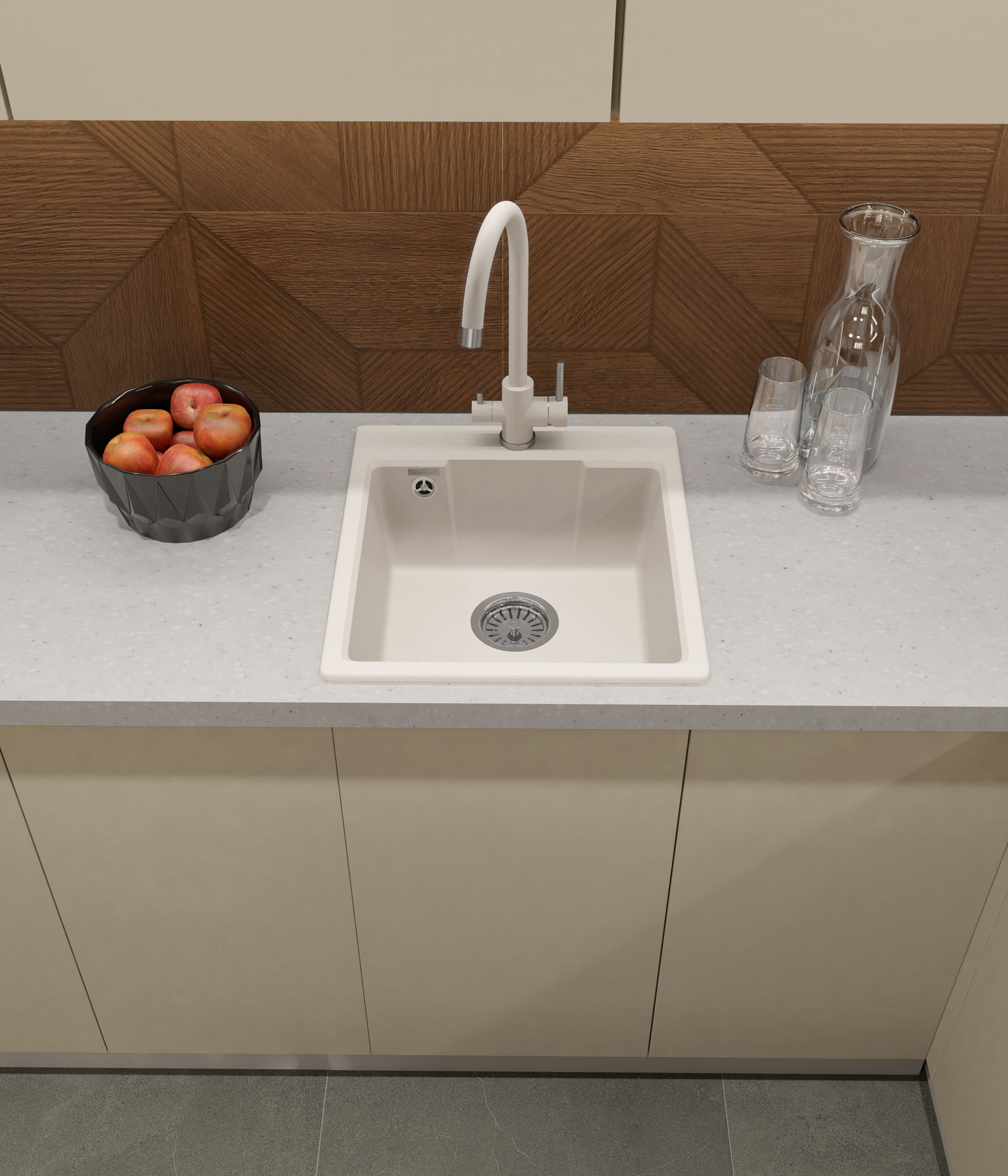 Кухонная мойка GRANFEST URBAN UR-644 белый