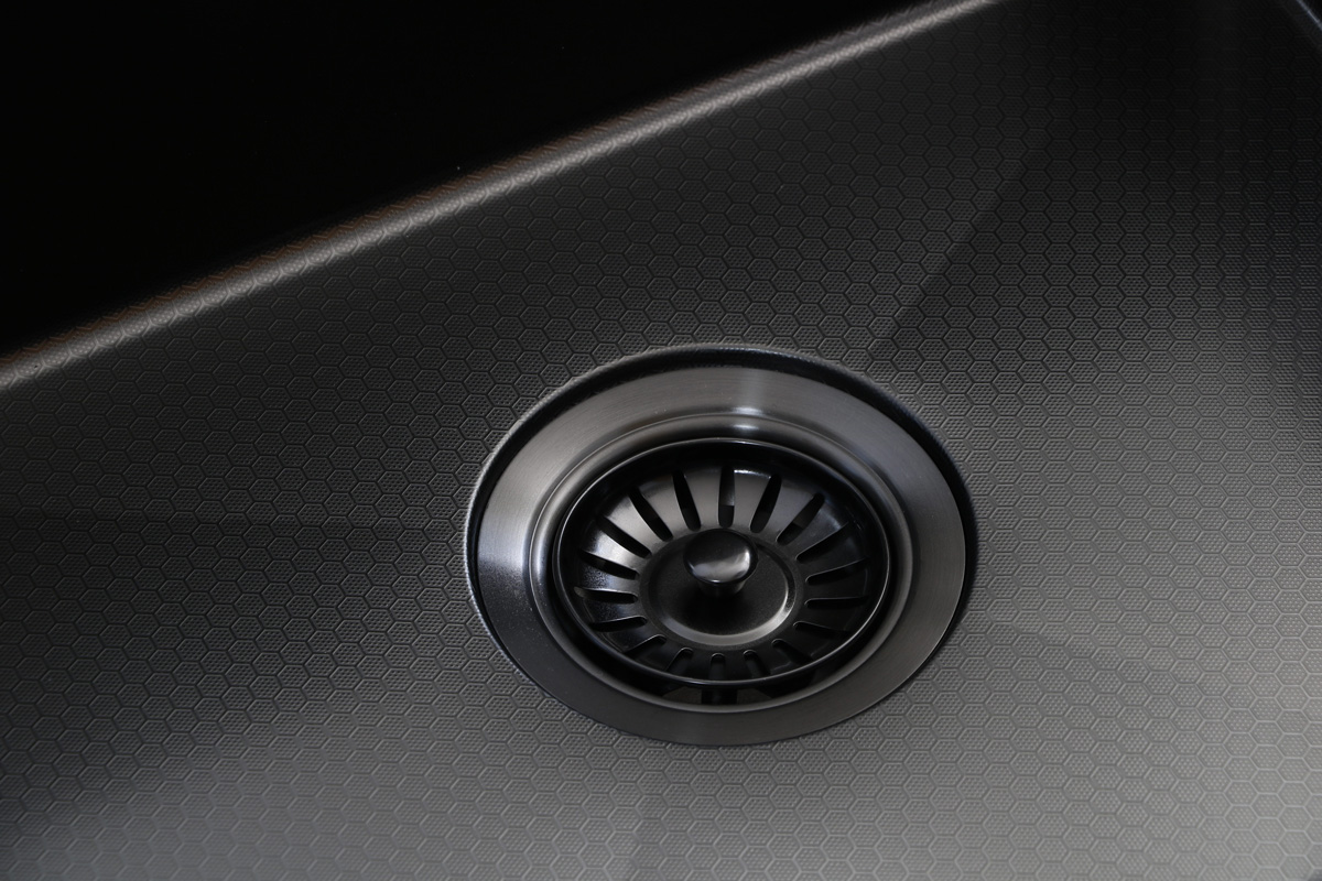 Кухонная мойка из нержавейки BLANTEK FS-5050HN Honeycomb Nano black ECO