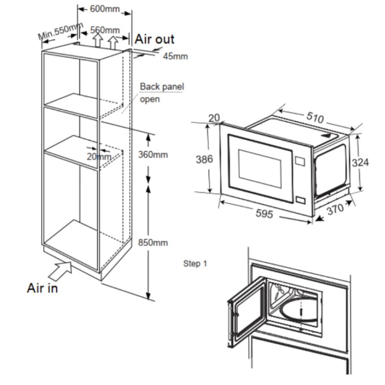 Микроволновая печь MEFERI MMO6028BK COMFORT PLUS