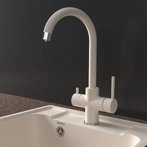 Смеситель для кухни GRANFEST QUARZ Z-5422 белый
