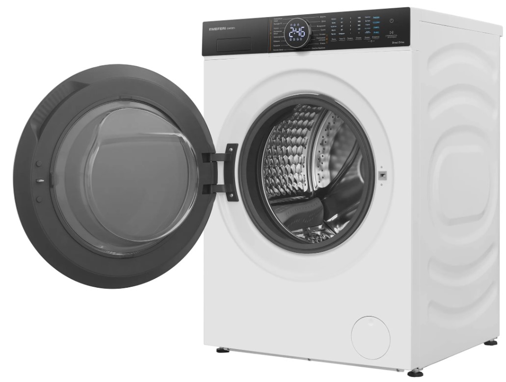 Стиральная машина MEFERI MFWD1071216WH COMFORT PLUS, с сушкой, инвертором и паром, отдельностоящая