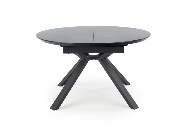 Стол обеденный HALMAR VERTIGO черный мрамор/черный 130-180/130