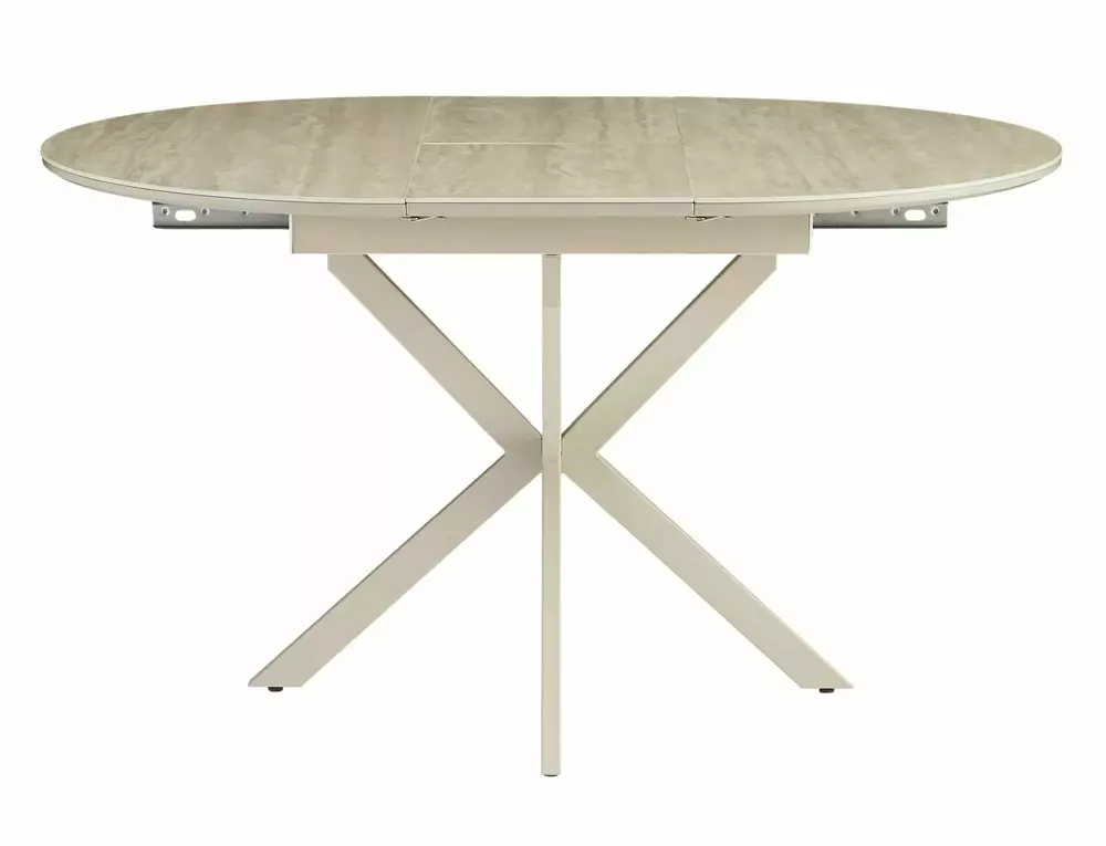 Стол обеденный SIGNAL GASTON Ceramic травертин/кашемир 100-135/100
