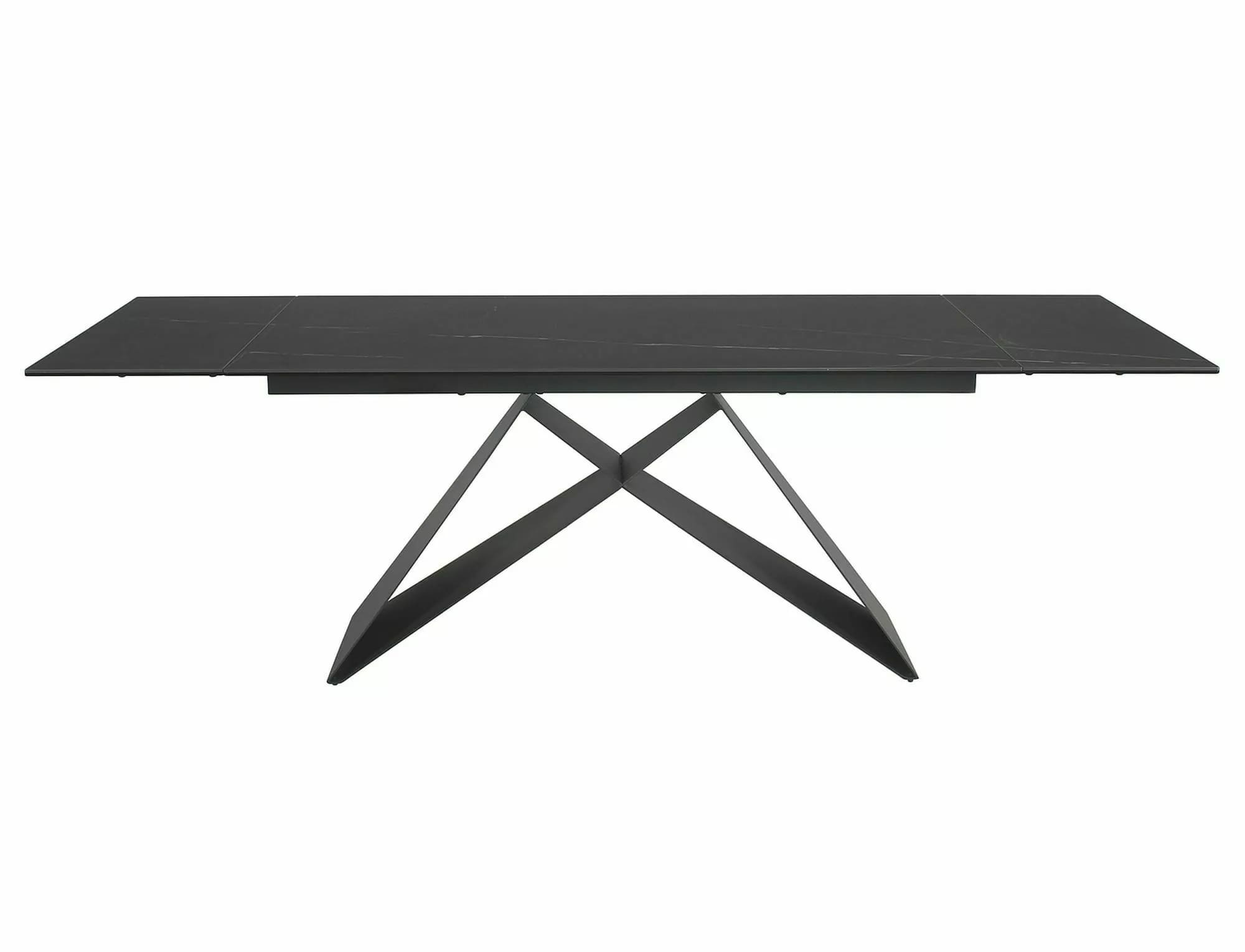 Стол обеденный SIGNAL WESTIN Ceramic Sahara Noir черный/черный мат 160-240/90