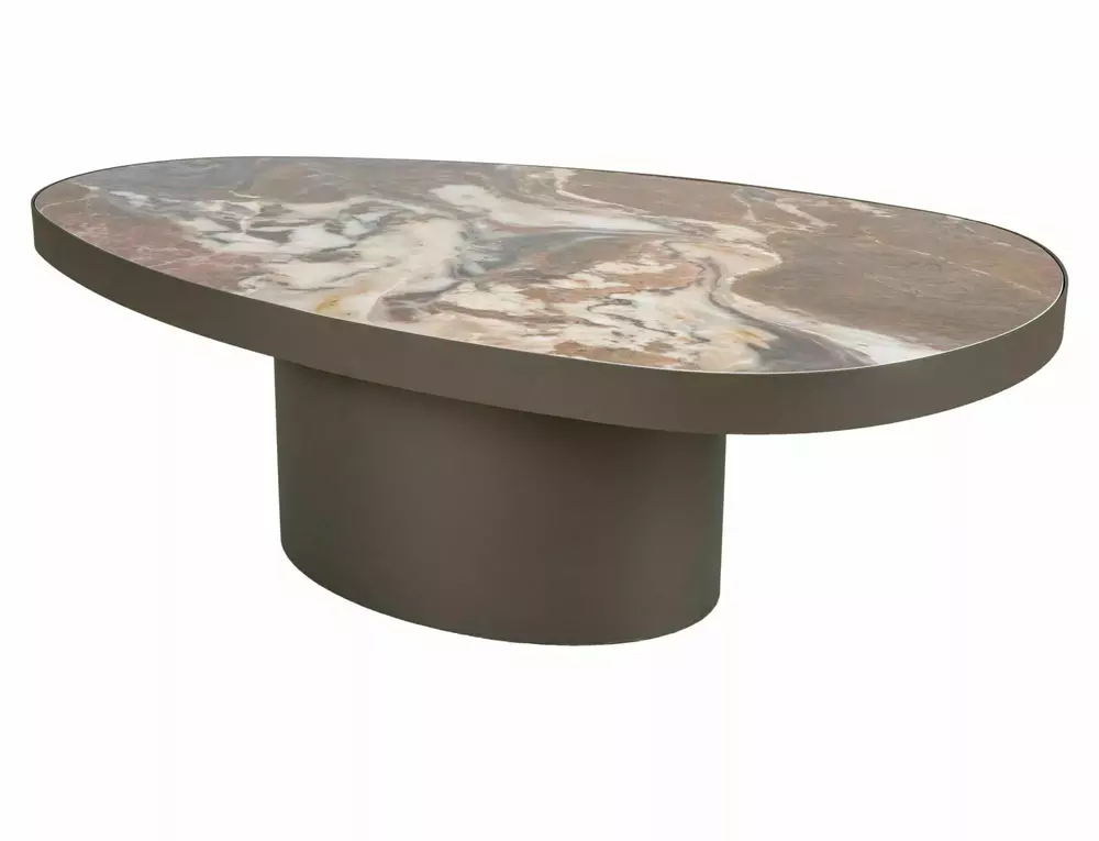 Стол журнальный SIGNAL GUSTO A Ceramic коричневый Patagonia/медный 118/73