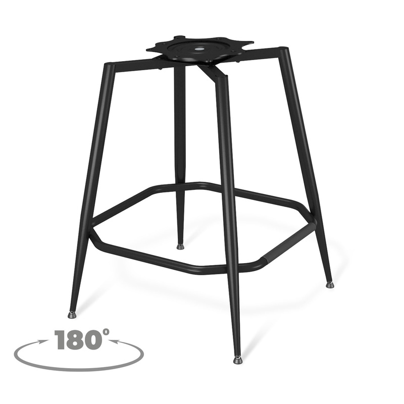 Стул барный Sheffilton SHT-ST19-SF2/S1480 туманная дымка/черный муар, поворотный