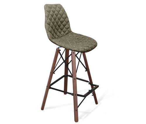 Стул барный Sheffilton SHT-ST29-C12/S80 артикул СТ-535 коричневый сахар/темный орех/черный муар