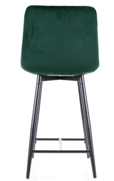 Стул барный SIGNAL CHIC H-2 Velvet Bluvel 78 зеленый/черный