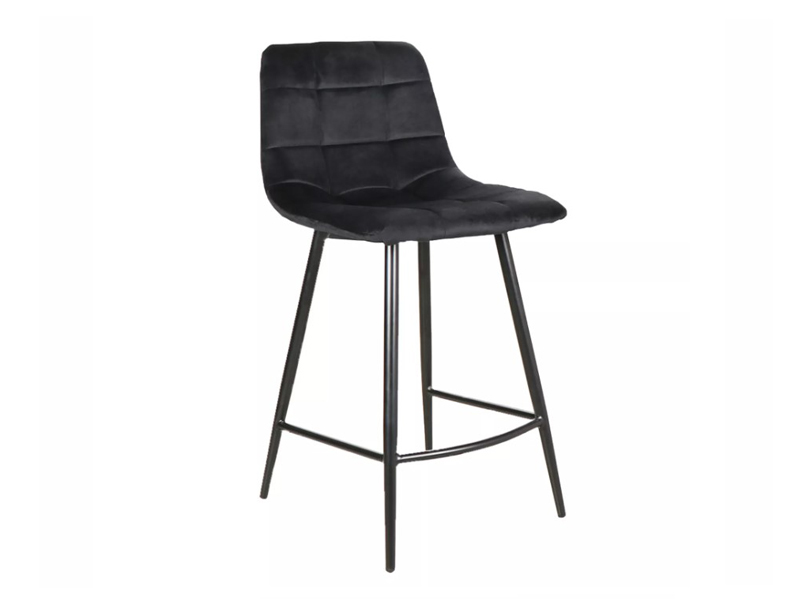 Стул барный SIGNAL MILA H-2 Velvet Bluvel 19 черный/черный мат
