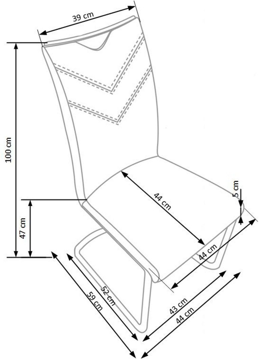 Стул HALMAR K224 белый/хром