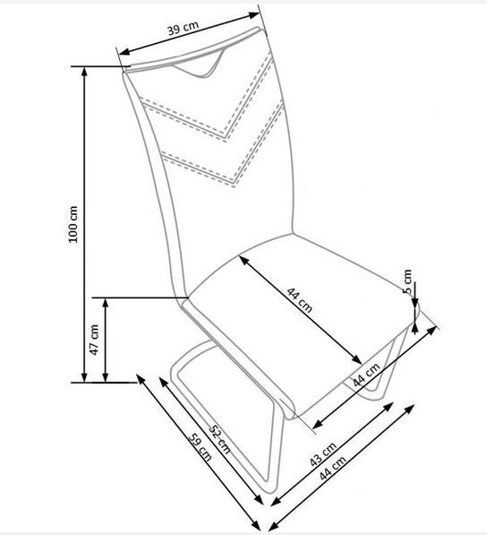 Стул HALMAR K224 капучино/хром