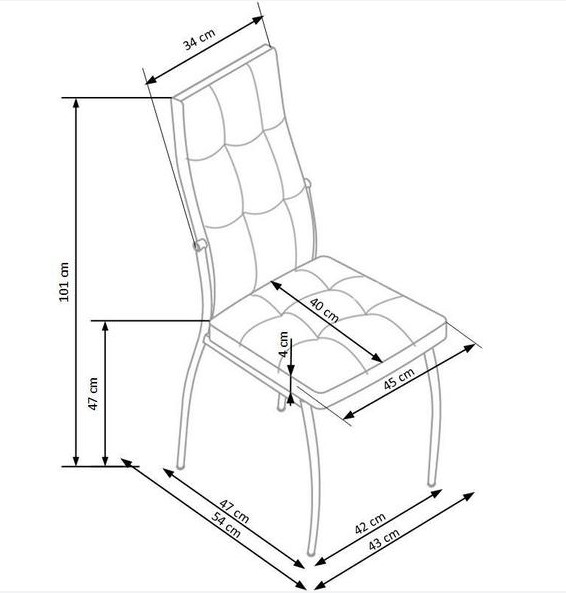 Стул HALMAR K416 бежевый/хром
