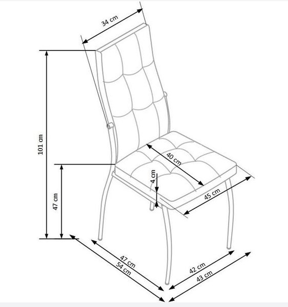 Стул HALMAR K416 синий/хром