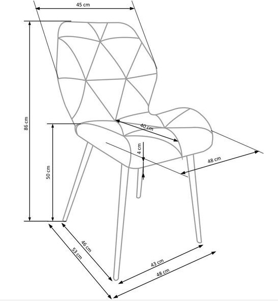 Стул HALMAR K453 черный/черный