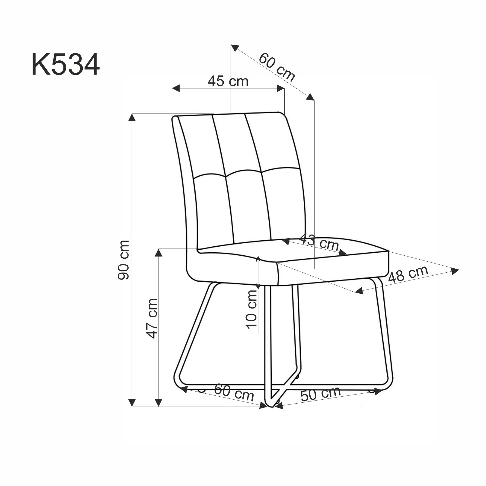 Стул HALMAR K534 бежевый/черный