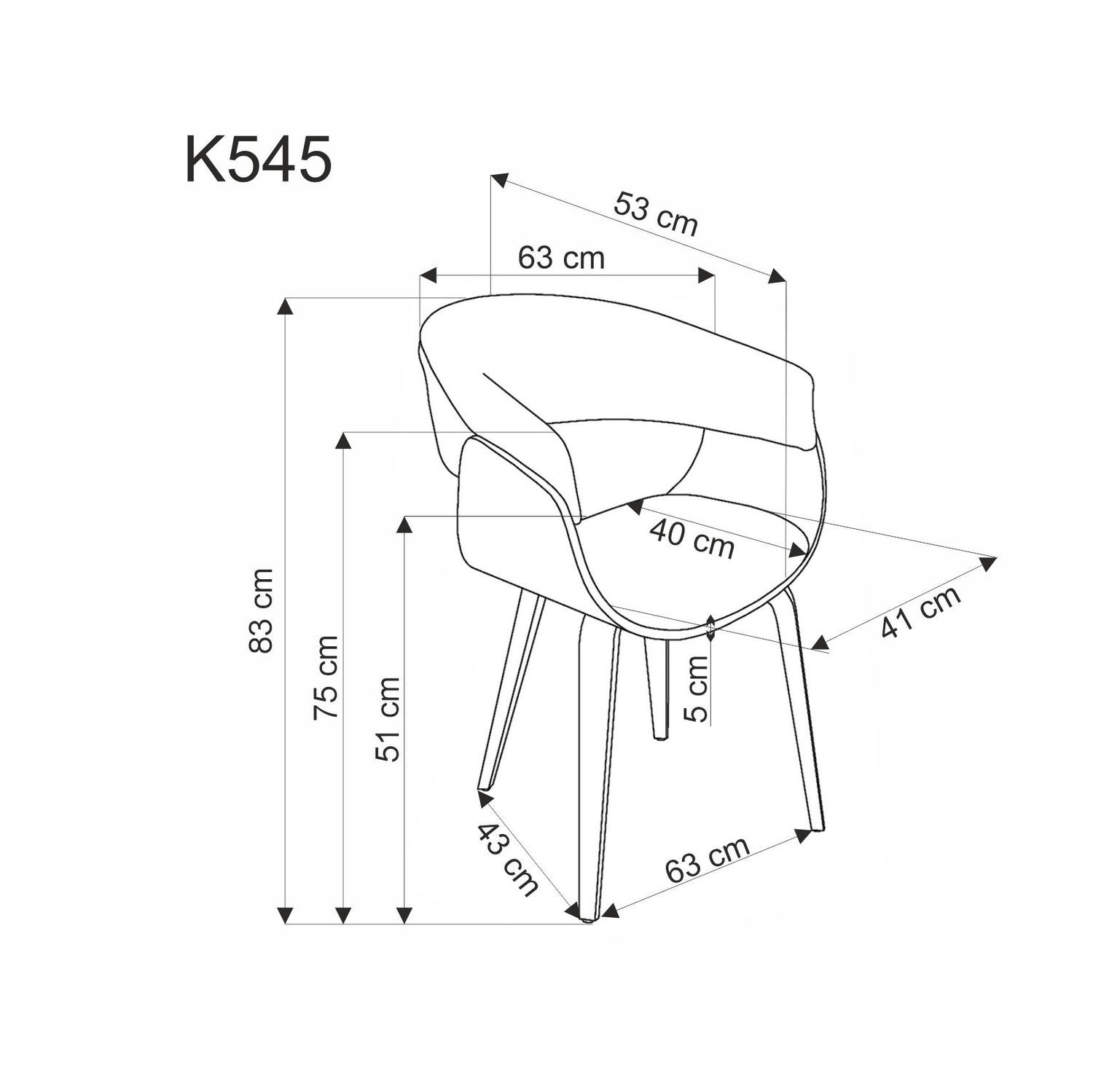Стул HALMAR K545 бежевый/натуральный