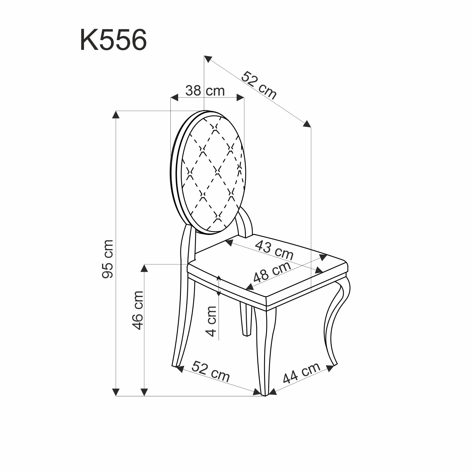 Стул HALMAR K556 черный/золотой