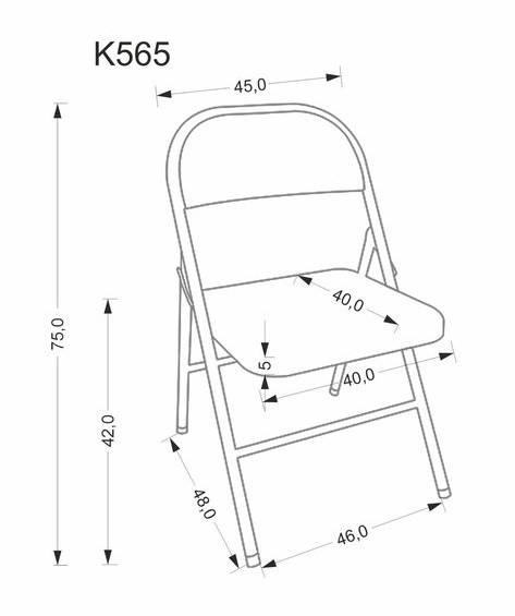 Стул HALMAR K565 белый, складной