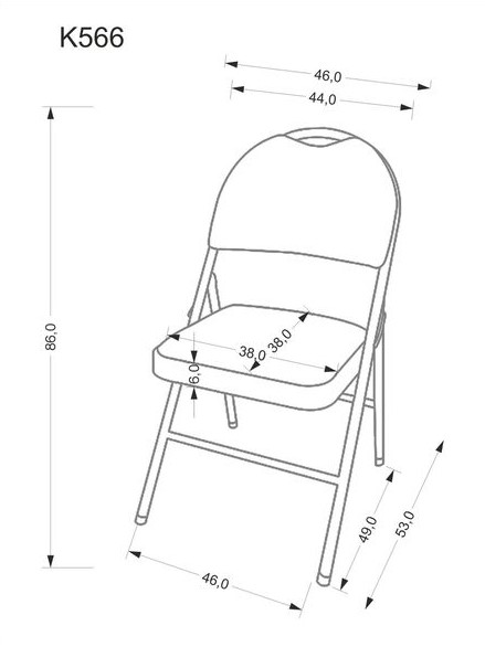 Стул HALMAR K566 черный, складной